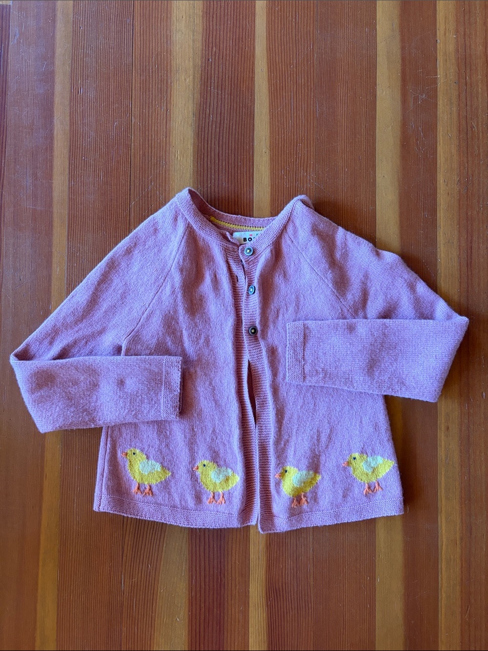 Mini Boden pink chick sweater